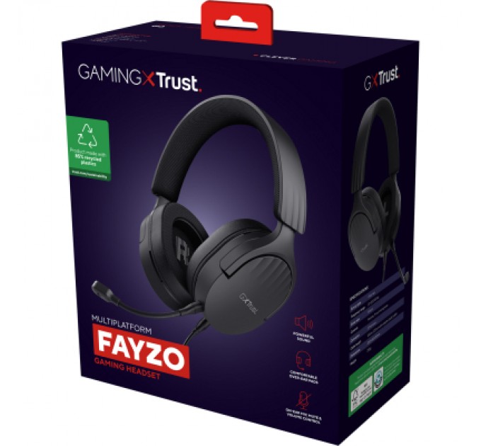 Trust Навушники Trust GXT 489 Fayzo Black (24898)