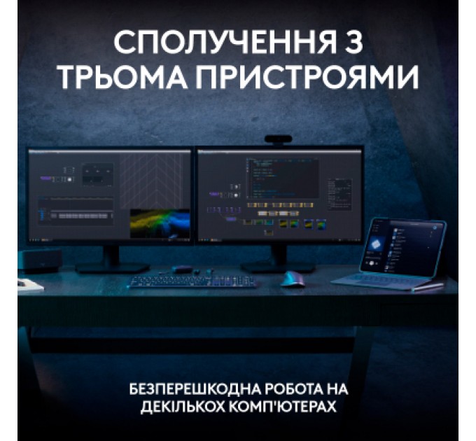 Logitech Клавіатура Logitech MX Keys S Plus Palmrest Wireless UA Graphite (920-011589)