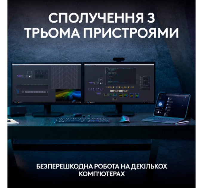 Logitech Клавіатура Logitech MX Keys S Wireless UA Graphite (920-011593)