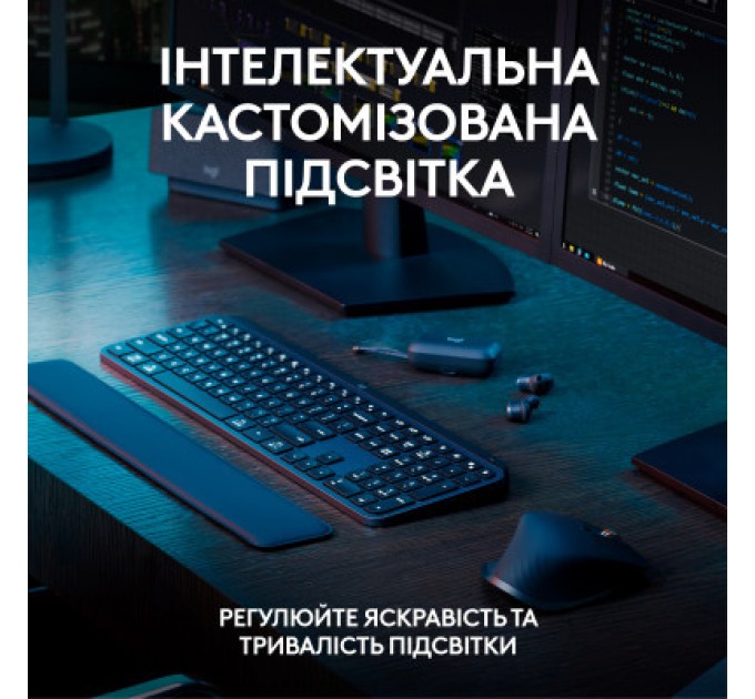 Logitech Комплект Logitech MX Keys S Plus Palmrest Wireless UA Graphite (920-011614)