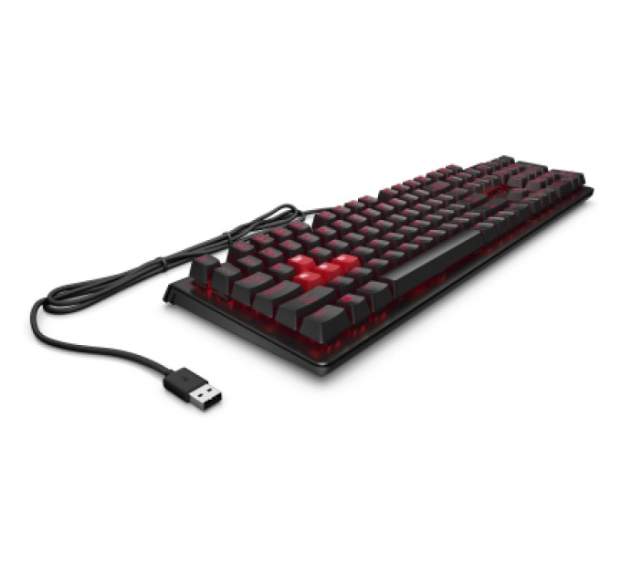 HP Клавіатура HP OMEN Encoder LED 104key Cherry MX Red USB Black (6YW76AA)