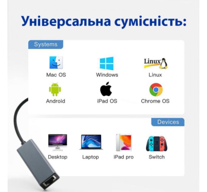 Dynamode Перехідник USB 3.0 to RJ45 Gigabit Lan Dynamode (DM-AD-GLAN)