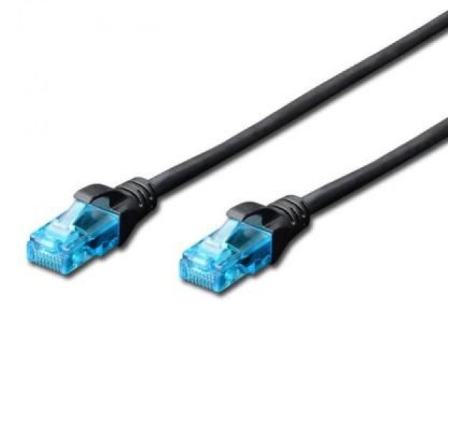 Digitus Патч-корд Digitus 1м, cat.5e, UTP, AWG 26/7, black (DK-1511-010/BLACK)
