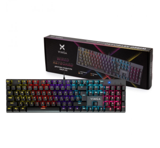Vinga Клавіатура Vinga KBGM-101 LED Red Switch USB Black (KBGM-101 Black)