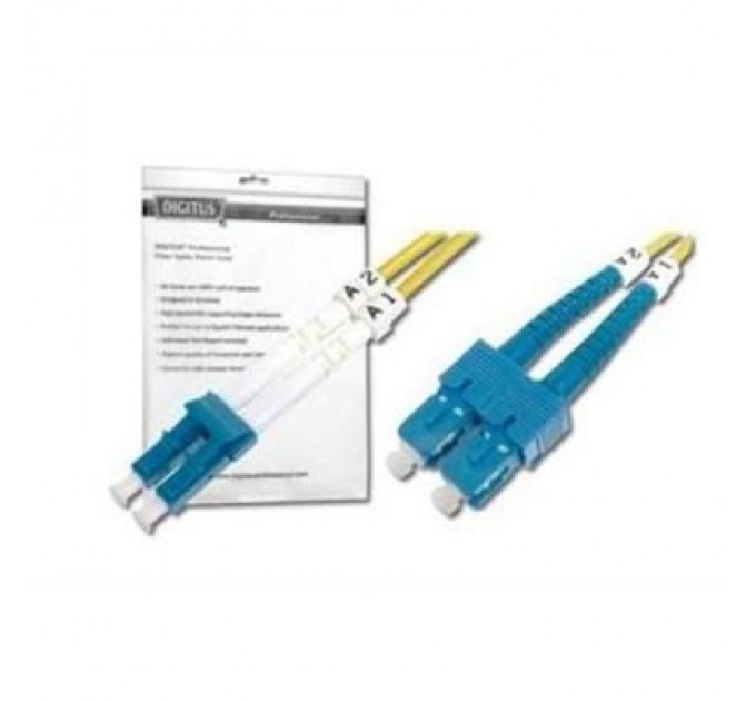 Digitus Оптичний патчкорд Digitus LC/UPC-SC/UPC,9/125,OS2,duplex,1m (DK-2932-01)