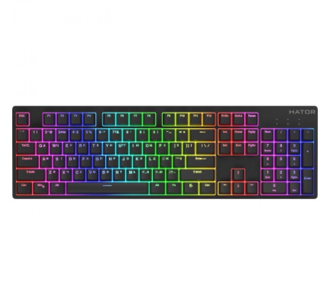 Hator Клавіатура Hator Rockfall 2 Mecha Orange USB Black (HTK-710)