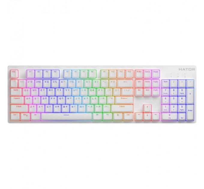 Hator Клавіатура Hator Rockfall 2 Mecha Orange USB White (HTK-711)