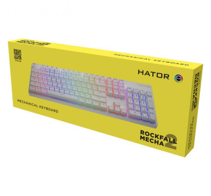 Hator Клавіатура Hator Rockfall 2 Mecha Orange USB White (HTK-711)