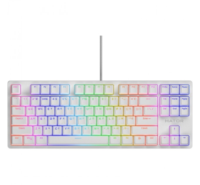 Hator Клавіатура Hator Rockfall 2 Mecha TKL Orange USB White (HTK-521)