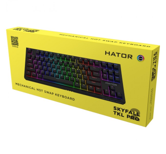 Hator Клавіатура Hator Skyfall 2 TKL Pro Orange USB Black (HTK-750)