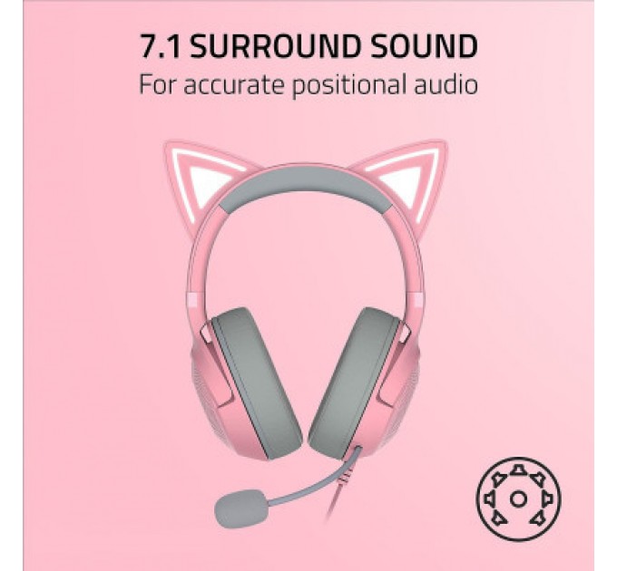 Razer Навушники Razer Kraken Kitty V2 Quartz (RZ04-04730200-R3M1)