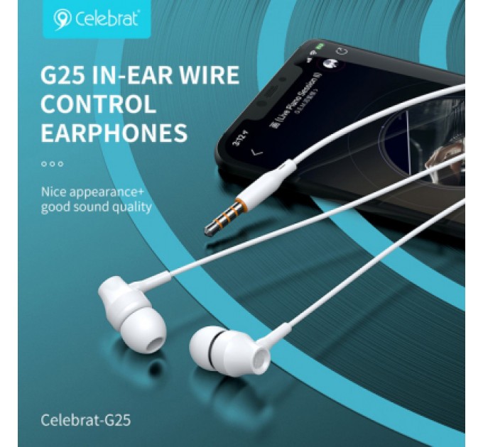 Celebrat Навушники Celebrat G25 White (1006645)