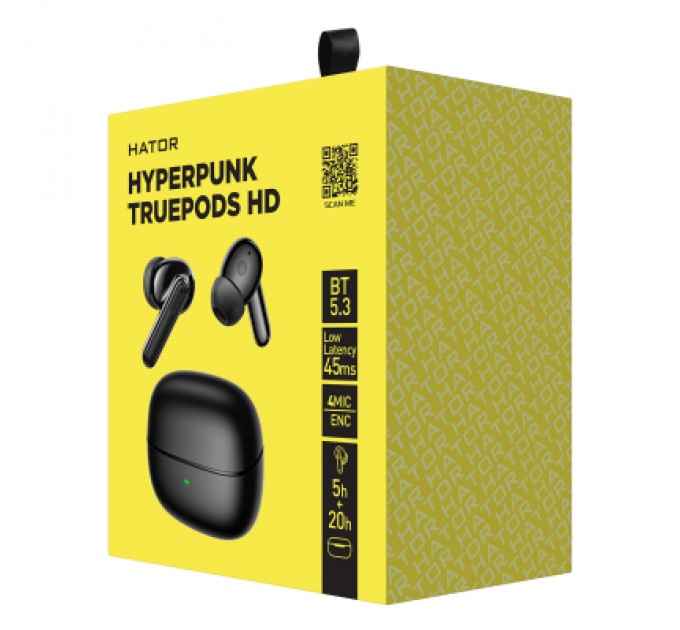 Hator Навушники Hator Hyреrpunk Truepods HD Black (HTA-435)