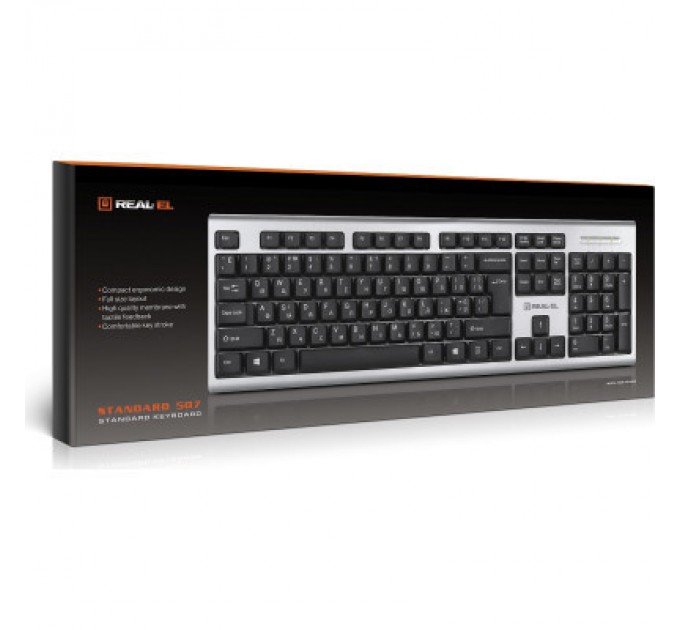 REAL-EL Клавіатура REAL-EL 507 Standard USB Silver