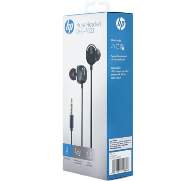 HP Навушники HP DHE-7003 Volume Control Black (DHE-7003)