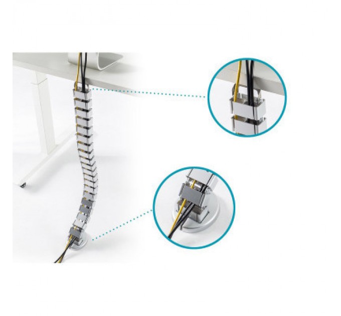 Digitus Тримач для кабелю Digitus гнучка кабельна трубка із кріпленням "гачок-петля", 2м (DA-90505)