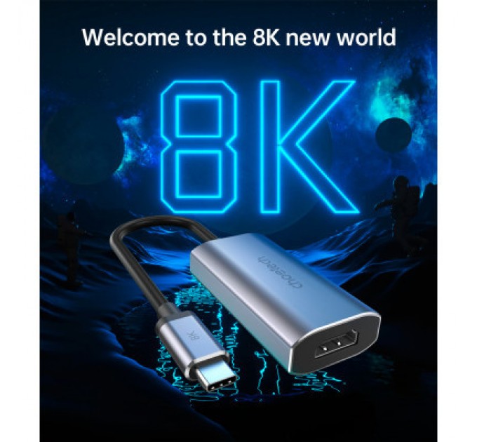 Choetech Перехідник USB-C to HDMI 8K 60 Hz Choetech (HUB-H16-GY)
