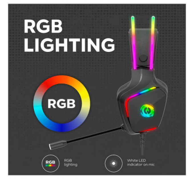 Canyon Навушники Canyon GH-9A Darkless Gaming 3.5 мм RGB Black (CND-SGHS9A)