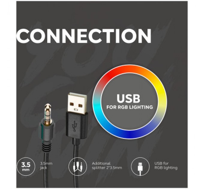 Canyon Навушники Canyon GH-9A Darkless Gaming 3.5 мм RGB Black (CND-SGHS9A)