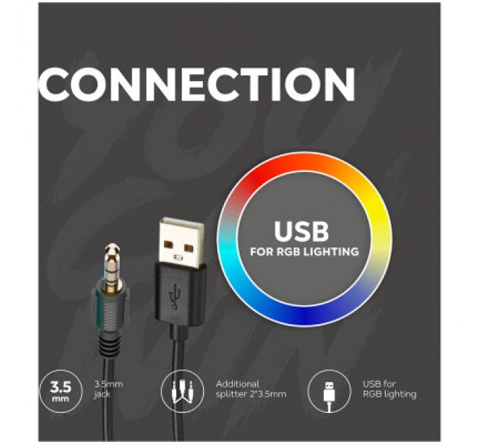 Canyon Навушники Canyon GH-6 Shadder Gaming 3.5 мм RGB White (CND-SGHS6W)