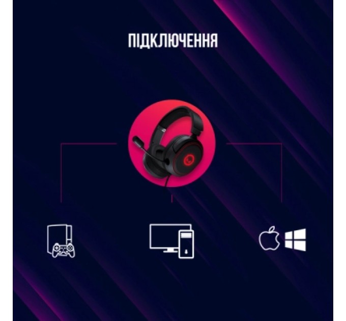 Lorgar Навушники Lorgar Kaya 460 Gaming RGB USB Black (LRG-GHS460)