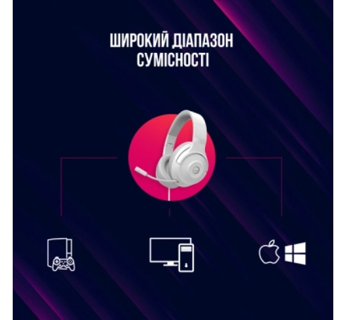 Lorgar Навушники Lorgar Noah 101 Gaming 3.5 мм White (LRG-GHS101W)