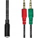 XoKo Перехідник XoKo AC-007 2x3.5-мм jack(F) - 3.5-мм 4pin jack(M) (XOKO AC-007)