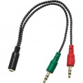 XoKo Перехідник XoKo AC-007 2x3.5-мм jack(F) - 3.5-мм 4pin jack(M) (XOKO AC-007)