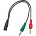 XoKo Перехідник XoKo AC-007 2x3.5-мм jack(F) - 3.5-мм 4pin jack(M) (XOKO AC-007)