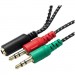 XoKo Перехідник XoKo AC-007 2x3.5-мм jack(F) - 3.5-мм 4pin jack(M) (XOKO AC-007)