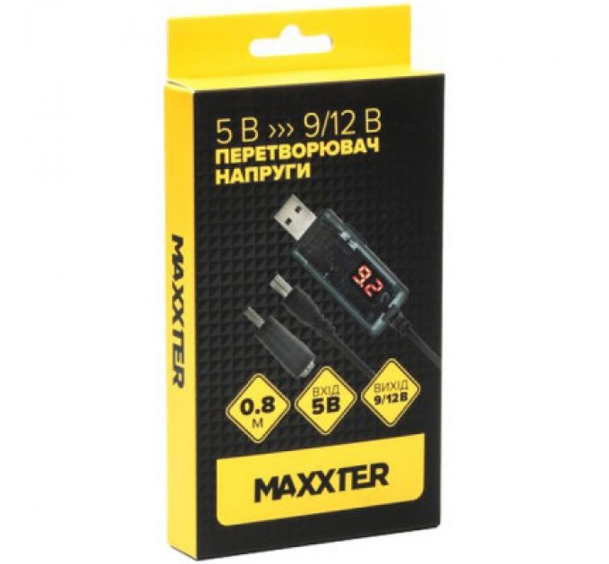 Maxxter Кабель живлення USB-AM to 5.5/3.5mm 9/12V 0.8m Maxxter (UB-DC9/12-0.8M)