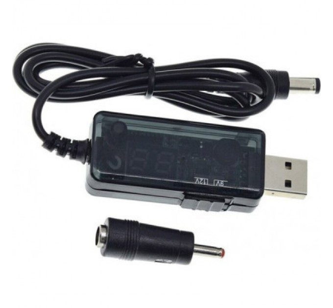 Maxxter Кабель живлення USB-AM to 5.5/3.5mm 9/12V 0.8m Maxxter (UB-DC9/12-0.8M)