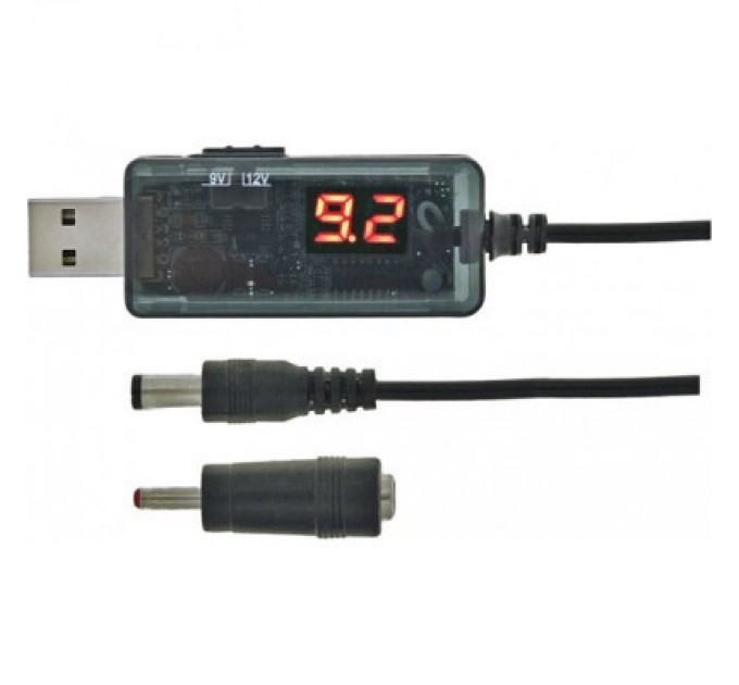 Maxxter Кабель живлення USB-AM to 5.5/3.5mm 9/12V 0.8m Maxxter (UB-DC9/12-0.8M)
