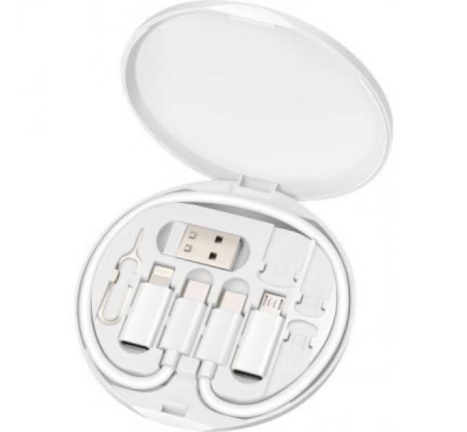 Maxxter Перехідник USB-C to USB-A/micro/Lightning USB2.0 0.28m 60W Maxxter (UB-SET)