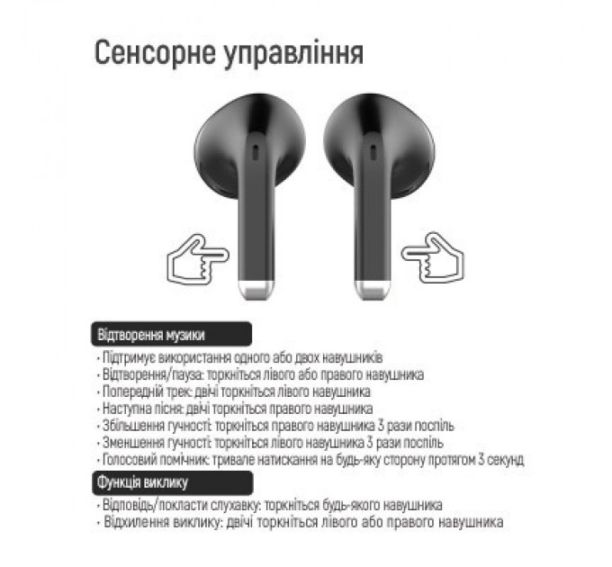 ColorWay Навушники ColorWay Slim TWS-2 Earbuds Black (CW-TWS2BK)