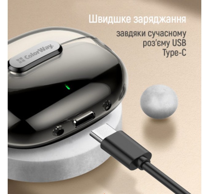ColorWay Навушники ColorWay Slim TWS-2 Earbuds Black (CW-TWS2BK)