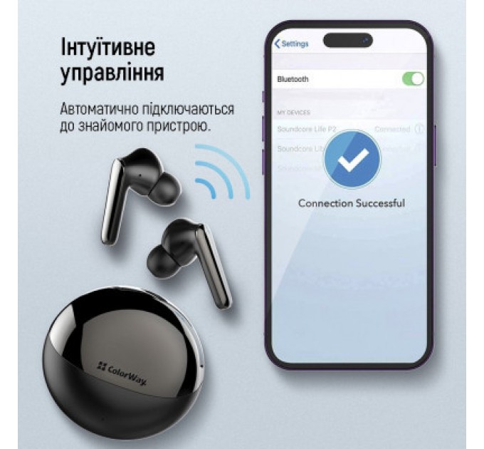 ColorWay Навушники ColorWay TWS-3 Earbuds Black (CW-TWS3BK)