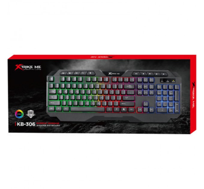 Xtrike ME Клавіатура Xtrike ME KB-306 LED USB UA Black (KB-306UA)