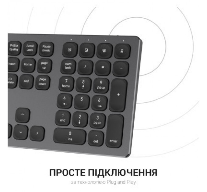OfficePro Клавіатура OfficePro SK1550 Wireless Black (SK1550B)