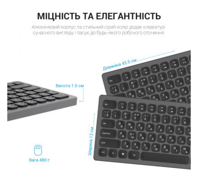 OfficePro Клавіатура OfficePro SK1550 Wireless Black (SK1550B)