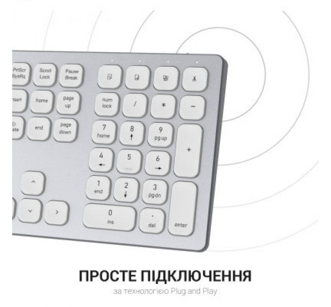 OfficePro Клавіатура OfficePro SK1550 Wireless White (SK1550W)