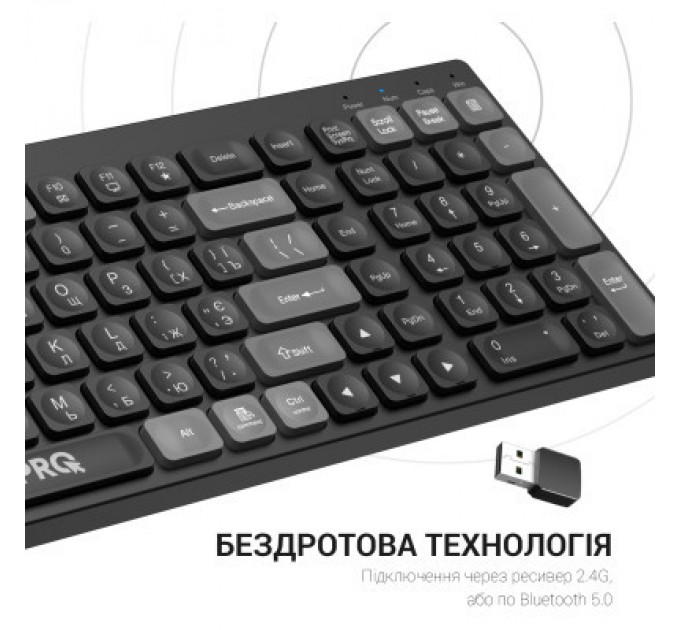OfficePro Клавіатура OfficePro SK985B Wireless/Bluetooth Black (SK985B)