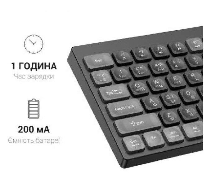 OfficePro Клавіатура OfficePro SK985B Wireless/Bluetooth Black (SK985B)
