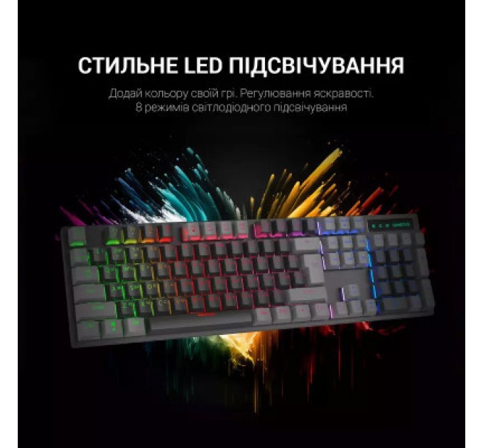 GamePro Клавіатура GamePro MK105B LED Red Switch USB Black (MK105R)
