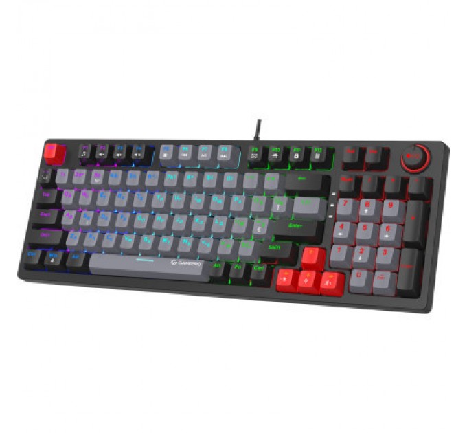 GamePro Клавіатура GamePro MK120B LED Red Switches USB Black (MK120R)