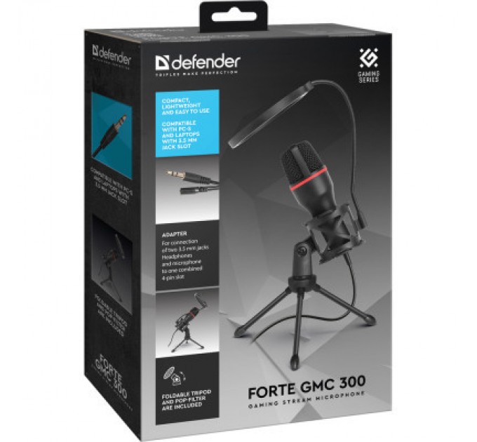 Defender Мікрофон Defender Forte GMC 300 3,5 мм 1.5 м (64630)