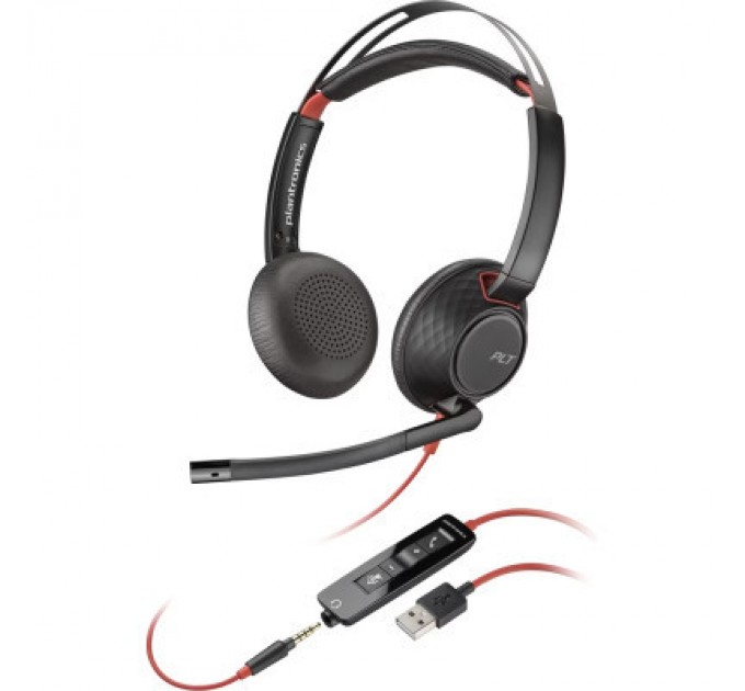 Poly Навушники Poly BlackWire 5220 USB-A HS Stereo (80R97AA)