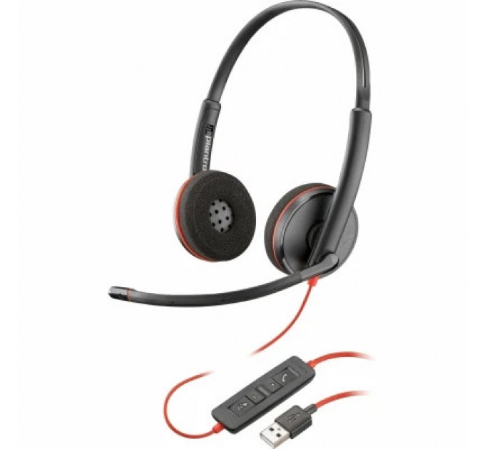 Poly Навушники Poly BlackWire C3220 USB-A Bulk Stereo (77R32A6)