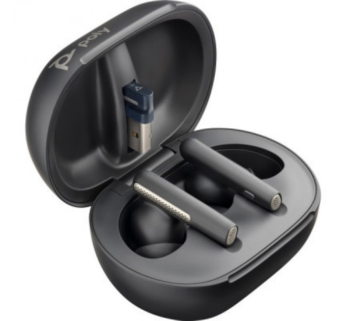 Poly Навушники Poly Voyager Free 60+ Earbuds + BT700A + TSCHC Black (7Y8G3AA)
