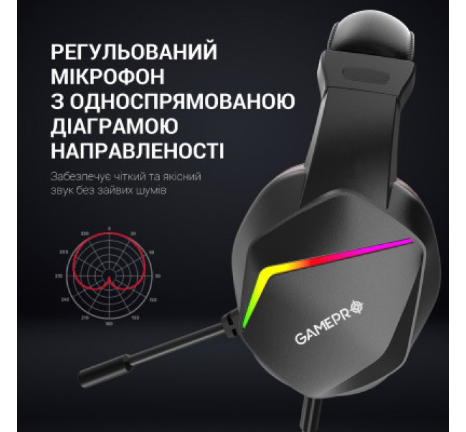 GamePro Навушники GamePro HS311 RGB Black/Red (HS311)